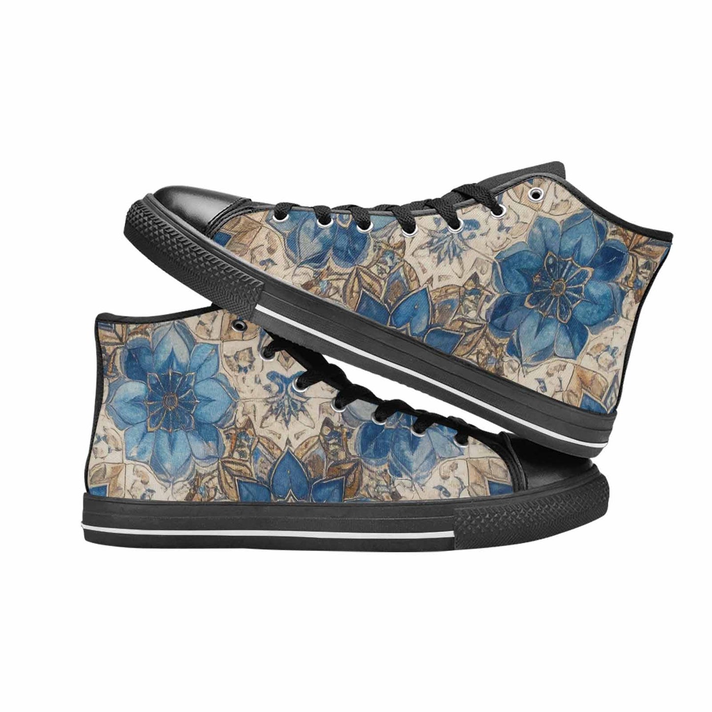 MEN'S Mandala High Top Canvas Dark Academia Custom Sneakers