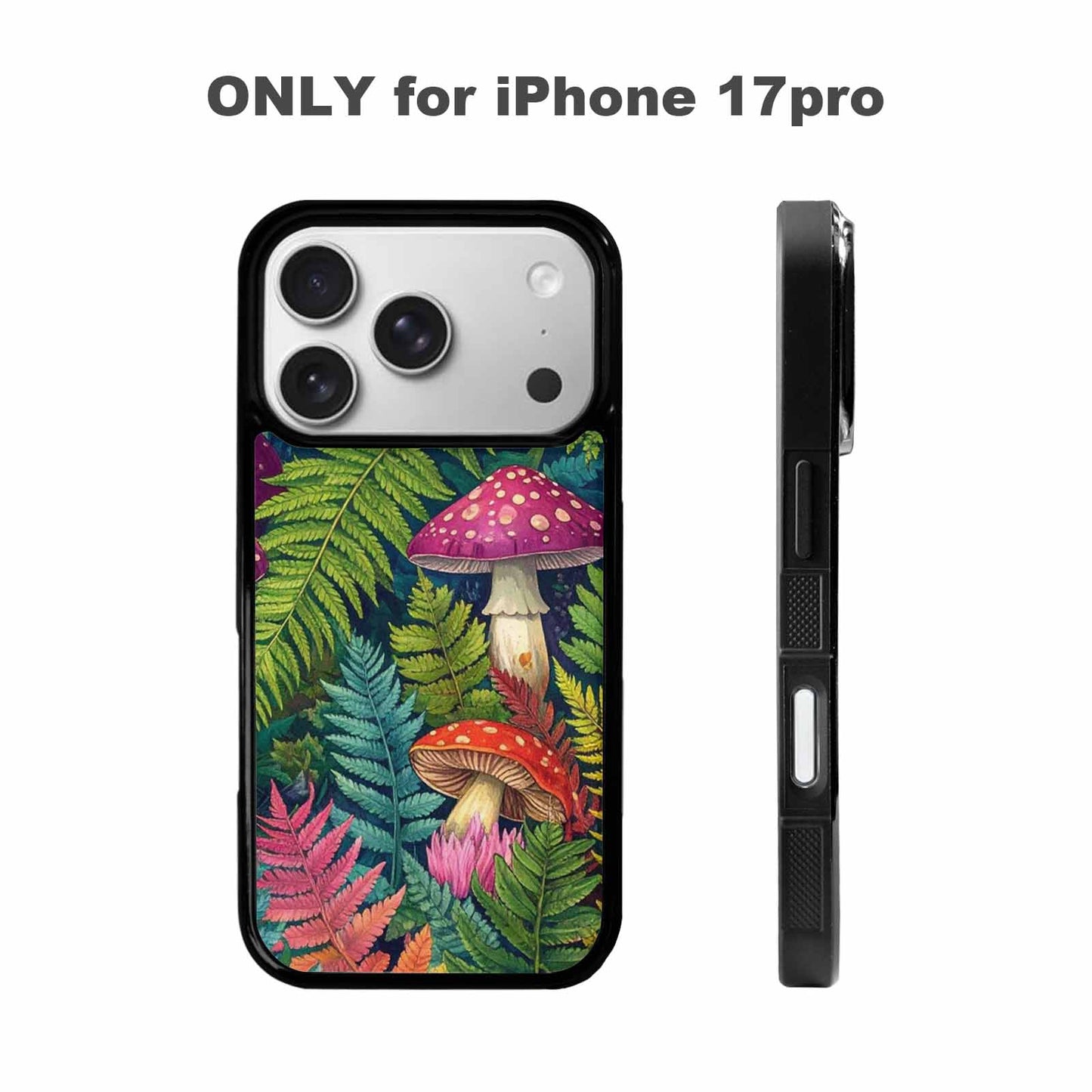 iPhone 17 Pro Case — Mushrooms Botanicalmushrooms P Opk Floral, Custom Printed Phone Case