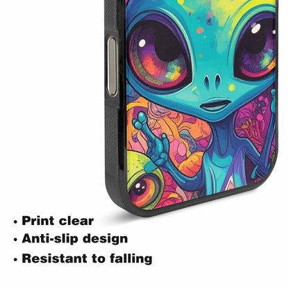 iPhone 16 Pro Max Case — Cartoon Alien Characters Personalized Phone Cover, Custom Phone Case