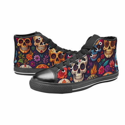 MEN'S Skull High Top Canvas Dreamcore Custom Sneakers