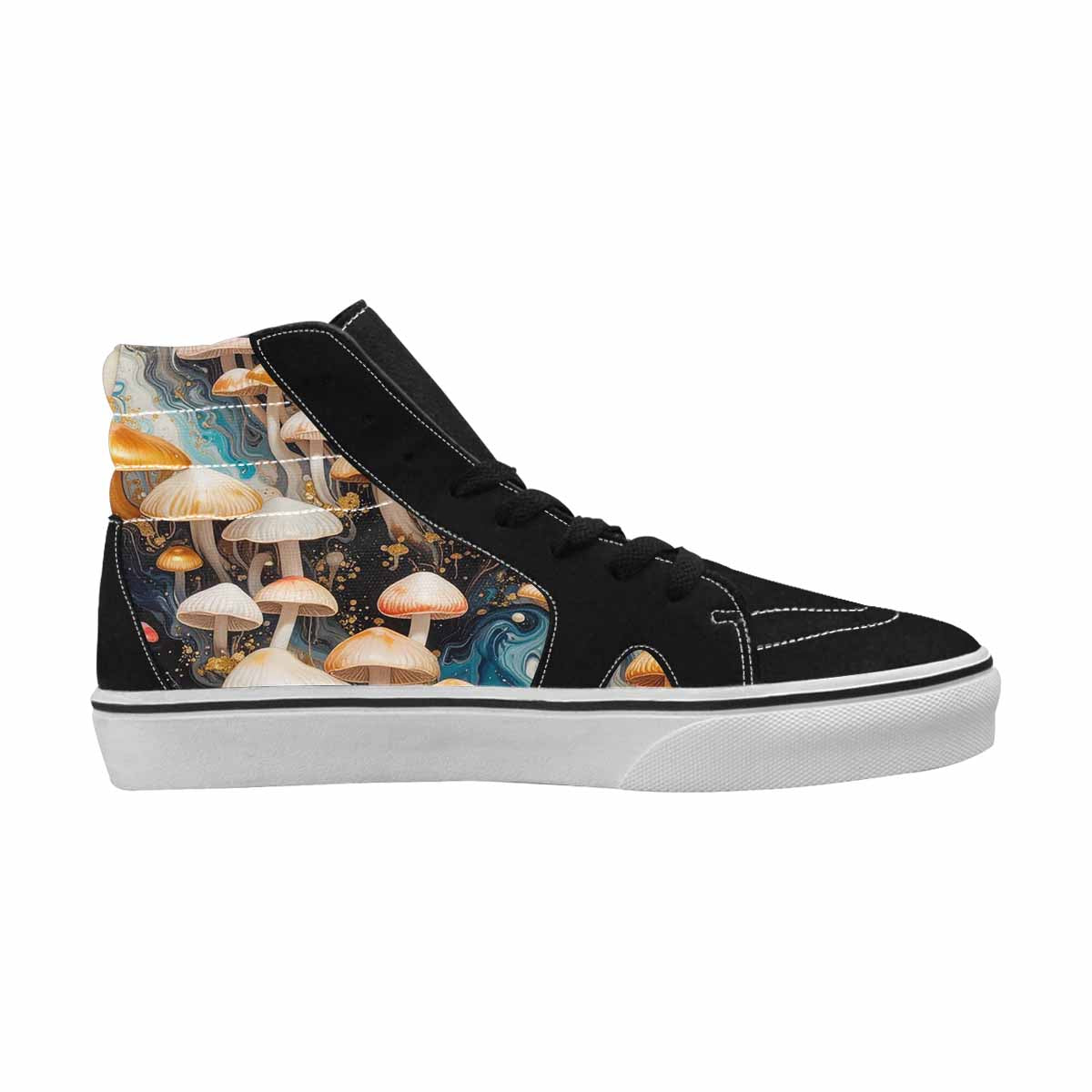 MEN'S Mushrooms High Top Canvas Melting Art Sneakers