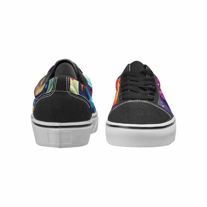 WOMEN'S Ice Cream Monsters  Lace-Up Canvas Wallpaper Art Sneakers