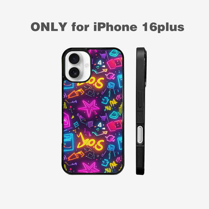 iPhone 16 Plus Case — 80s Retro Motif 80s Retro Motifs, Custom Designed Case Cover