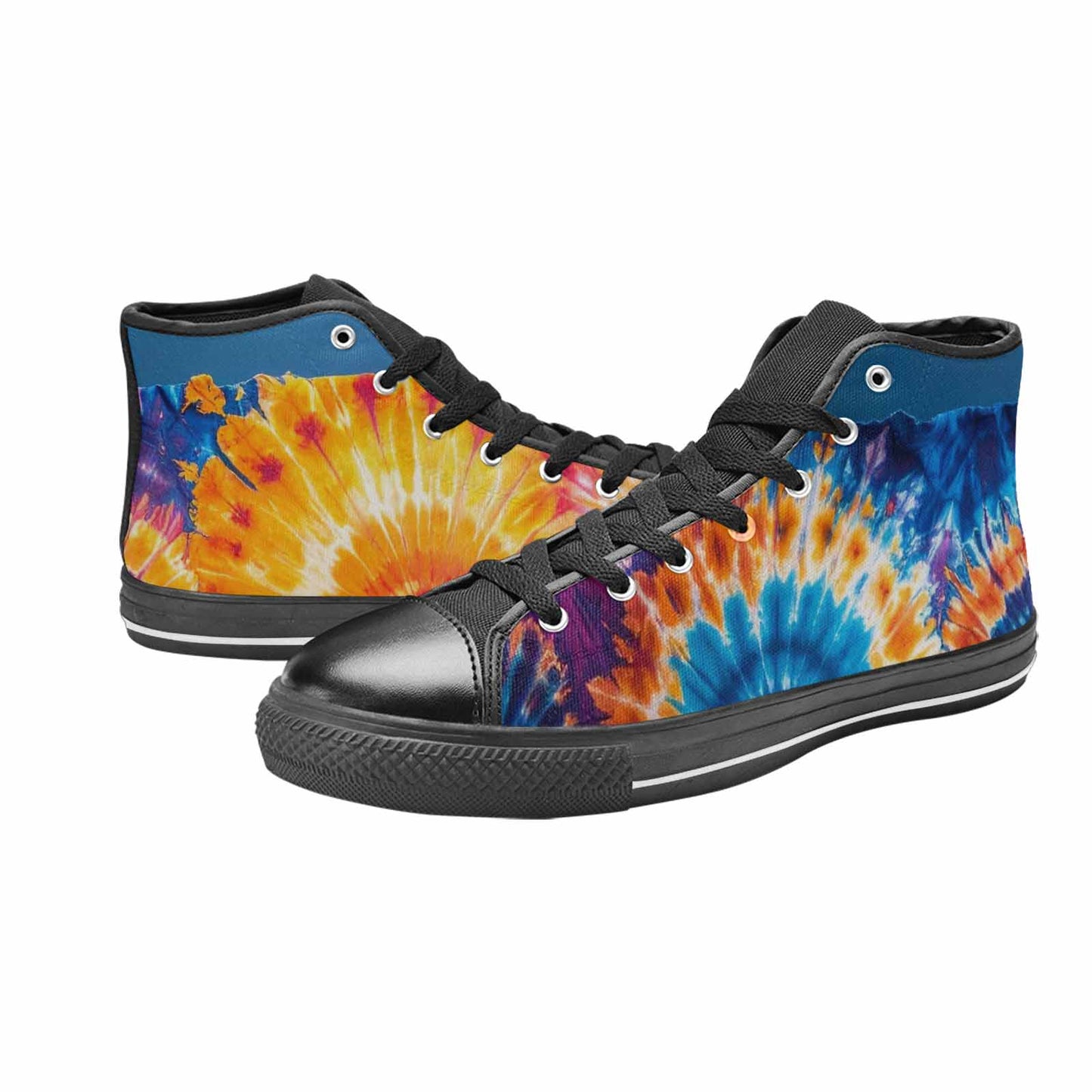 WOMEN'S Tie Dye Mixed Style High Top Canvas Grunge Custom Sneakers