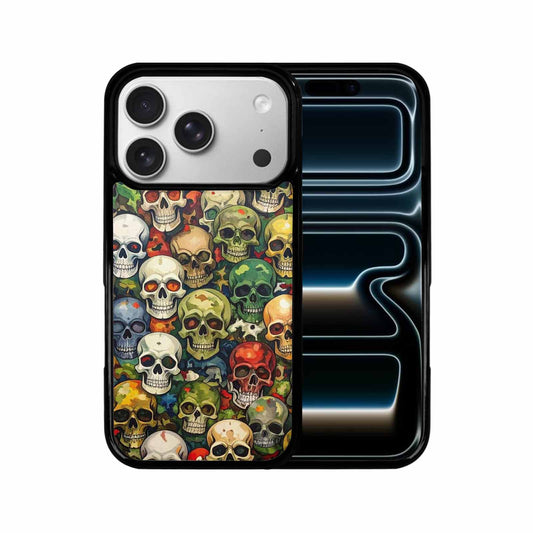 iPhone 17 Pro Case — Skulls Pattern Hundreds Of Sma Gothic, Custom Made Phone Cover