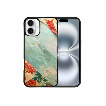 iPhone 16 Plus Case — Christmas Wrapping Paper Pattern Art Wallpaper, Custom Printed Phone Case