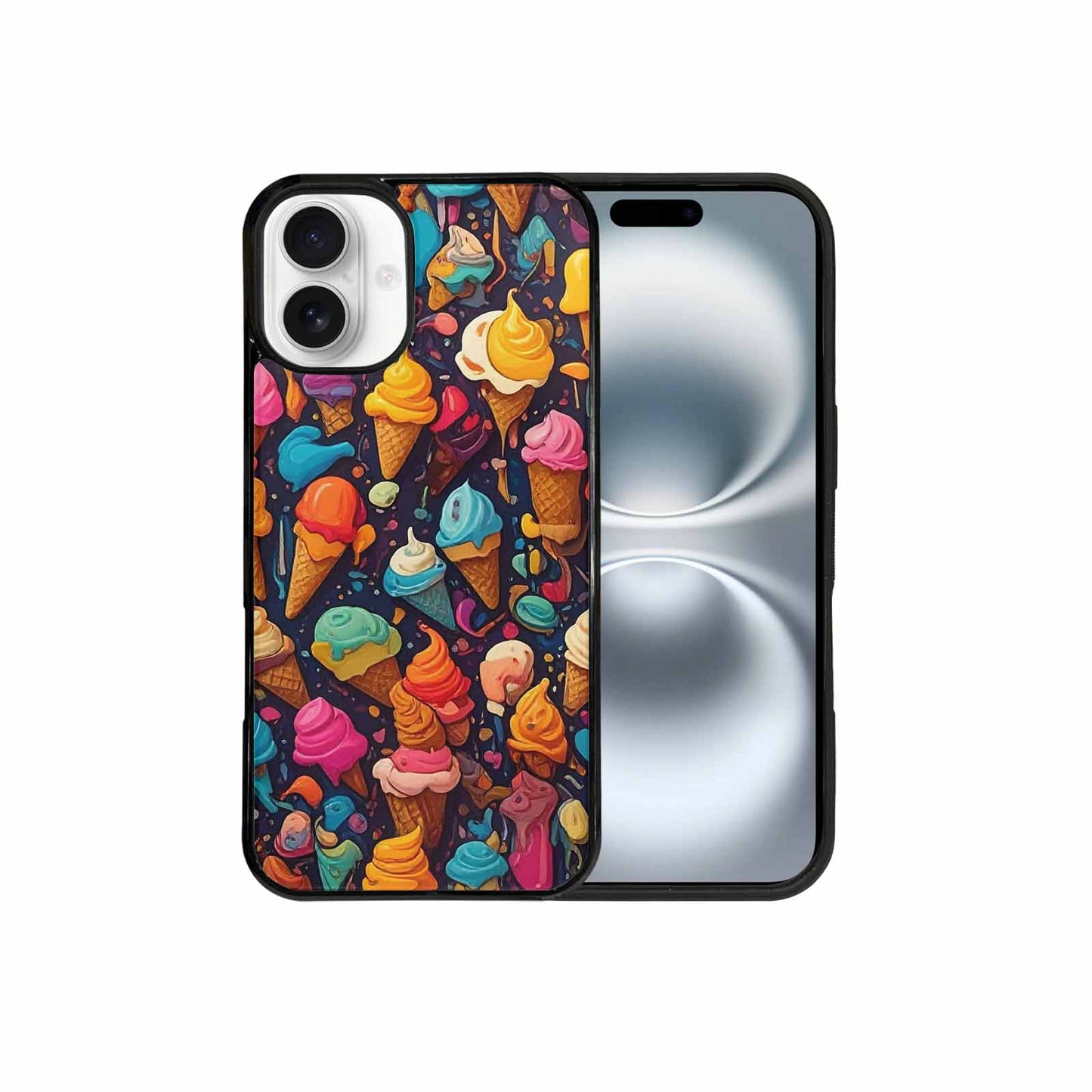 iPhone 16 Plus Case — Ice Cream Motif Ice Cream Motifs, Custom Phone Case