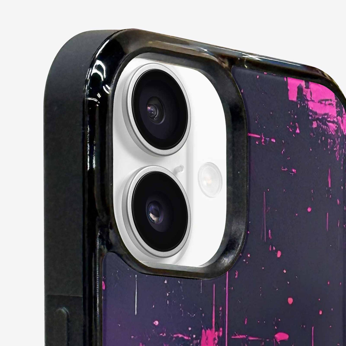 iPhone 16 Plus Case — Glitch Dark Art Seamless Pattern Vibrant, Personalized Phone Case