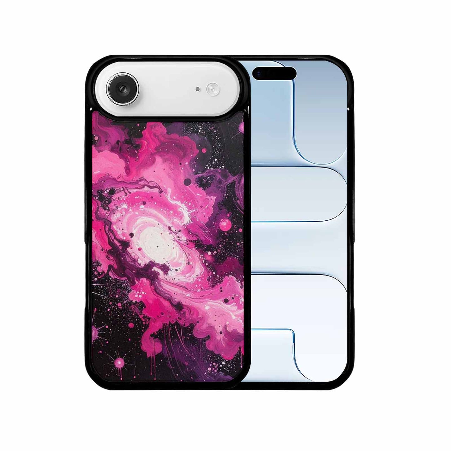 iPhone 17 Air Case — Galaxy Nebula Black Pink Ink Galaxy, Custom Art Phone Cover