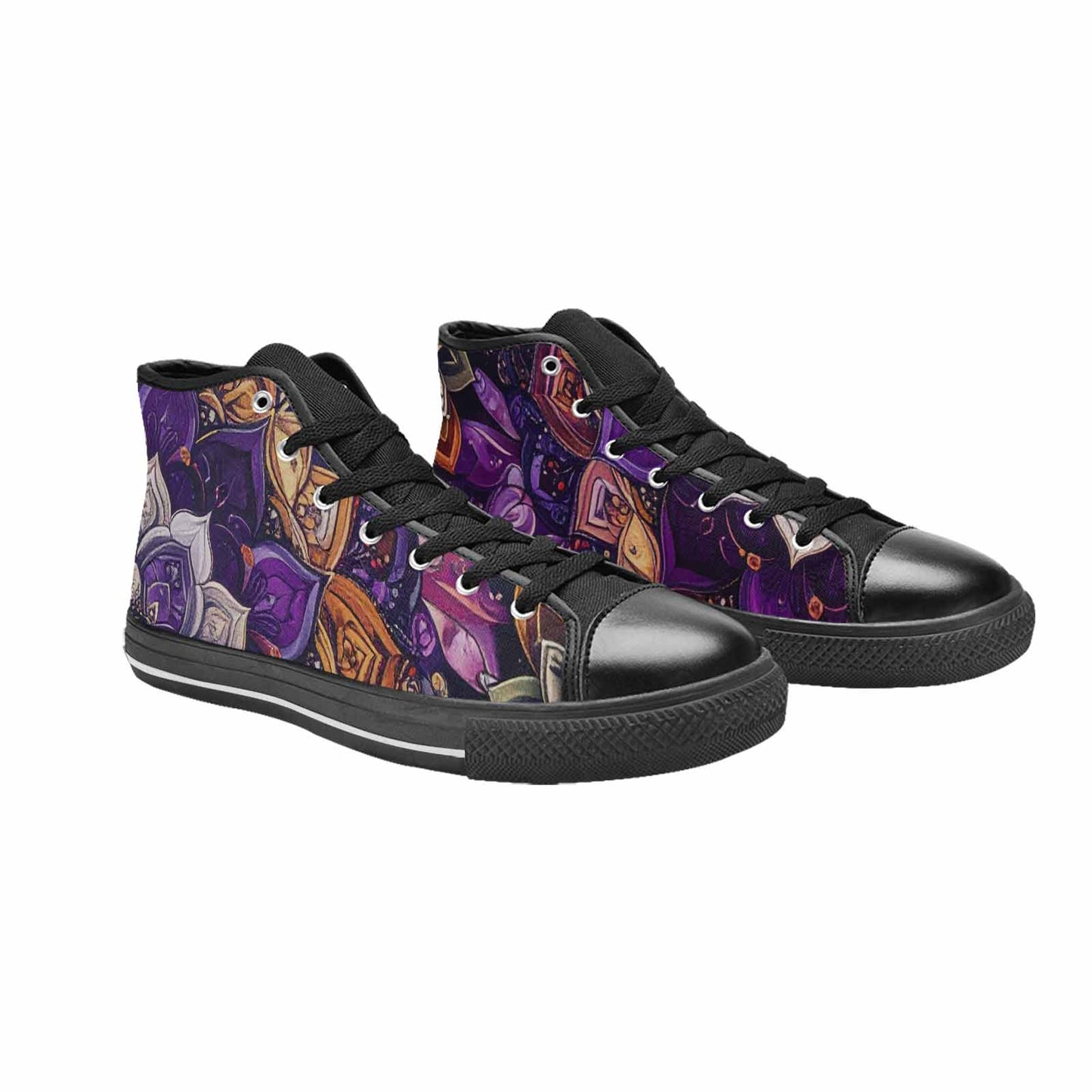 WOMEN'S Mandala High Top Canvas Wallpaper Art Shoes