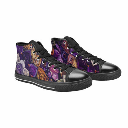 WOMEN'S Mandala High Top Canvas Wallpaper Art Shoes