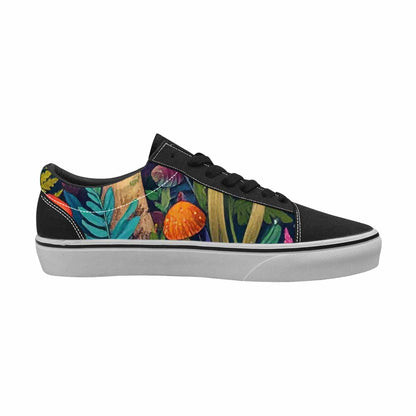 WOMEN'S Mushrooms  Botanical Mushrooms Lace-Up Canvas Vivid Sneakers