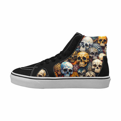 MEN'S Skulls High Top Canvas Kaleidoscope Sneakers