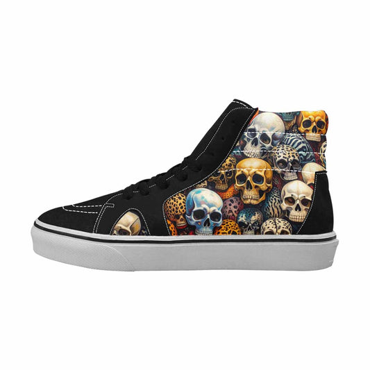 MEN'S Skulls High Top Canvas Kaleidoscope Sneakers