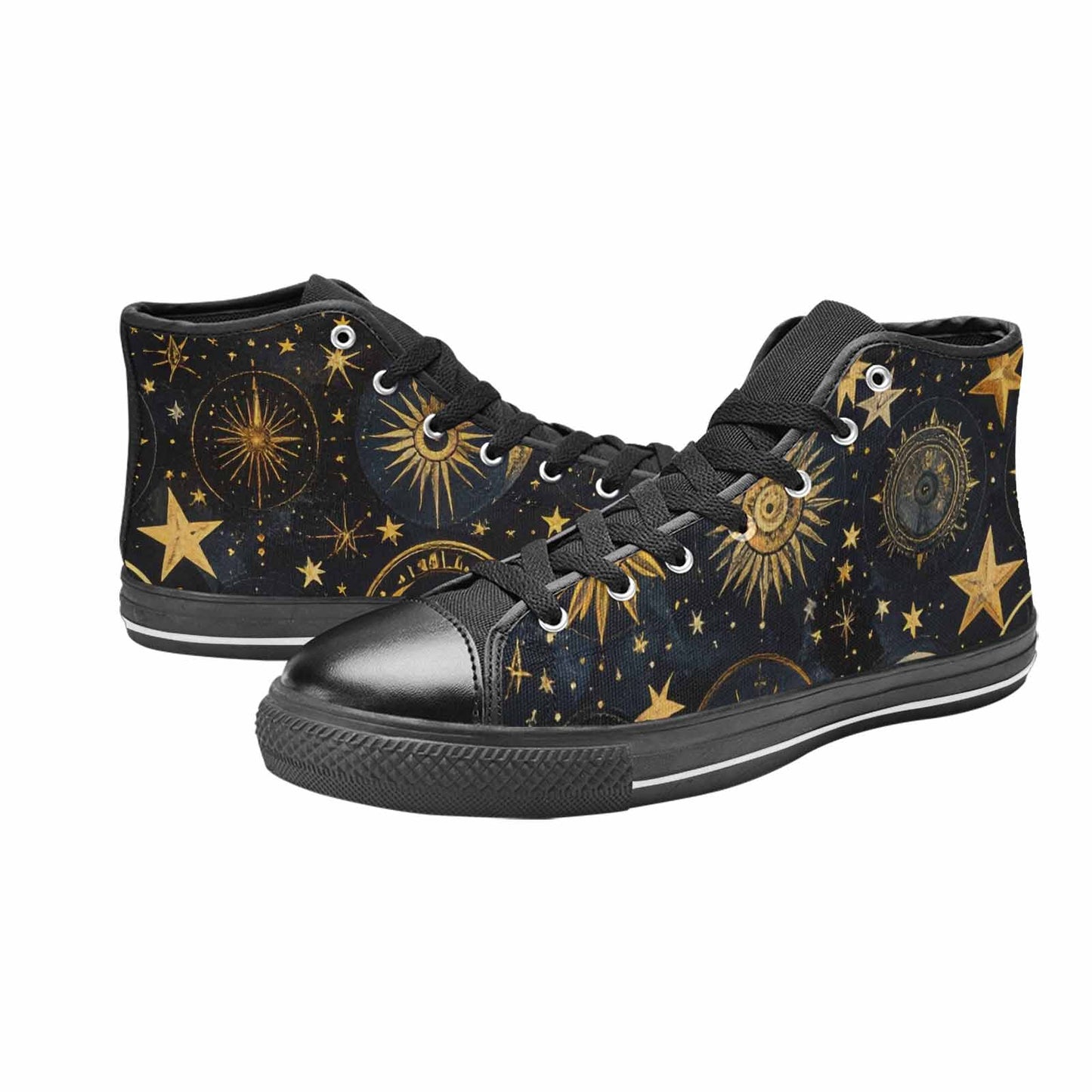 MEN'S Zodiac Constellation Star High Top Canvas Aesthetic Custom Sneakers