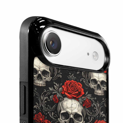 iPhone 17 Air Case — Skulls Roses Fine Line Gothic Skulls, Original Design Phone Case