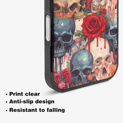 iPhone 16 Case — Skulls And Roses Skulls And Roses, Custom Phone Case