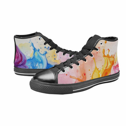 WOMEN'S Melting Icecream Collage High Top Canvas Vivid Shoes
