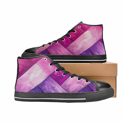 MEN'S Bisexual Flag Color High Top Canvas Y2K Custom Sneakers