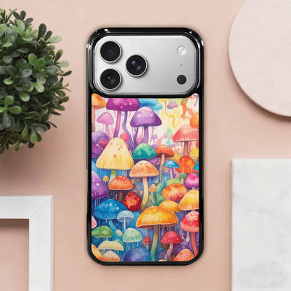iPhone 17 Pro Max Case — Mushrooms Tie Dyemushrooms Pat Tie Dye, Custom Made Phone Cover