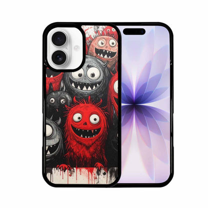 iPhone 17 Case — Black &amp; Red Ink Cartoon Cute, Custom Art Phone Cover