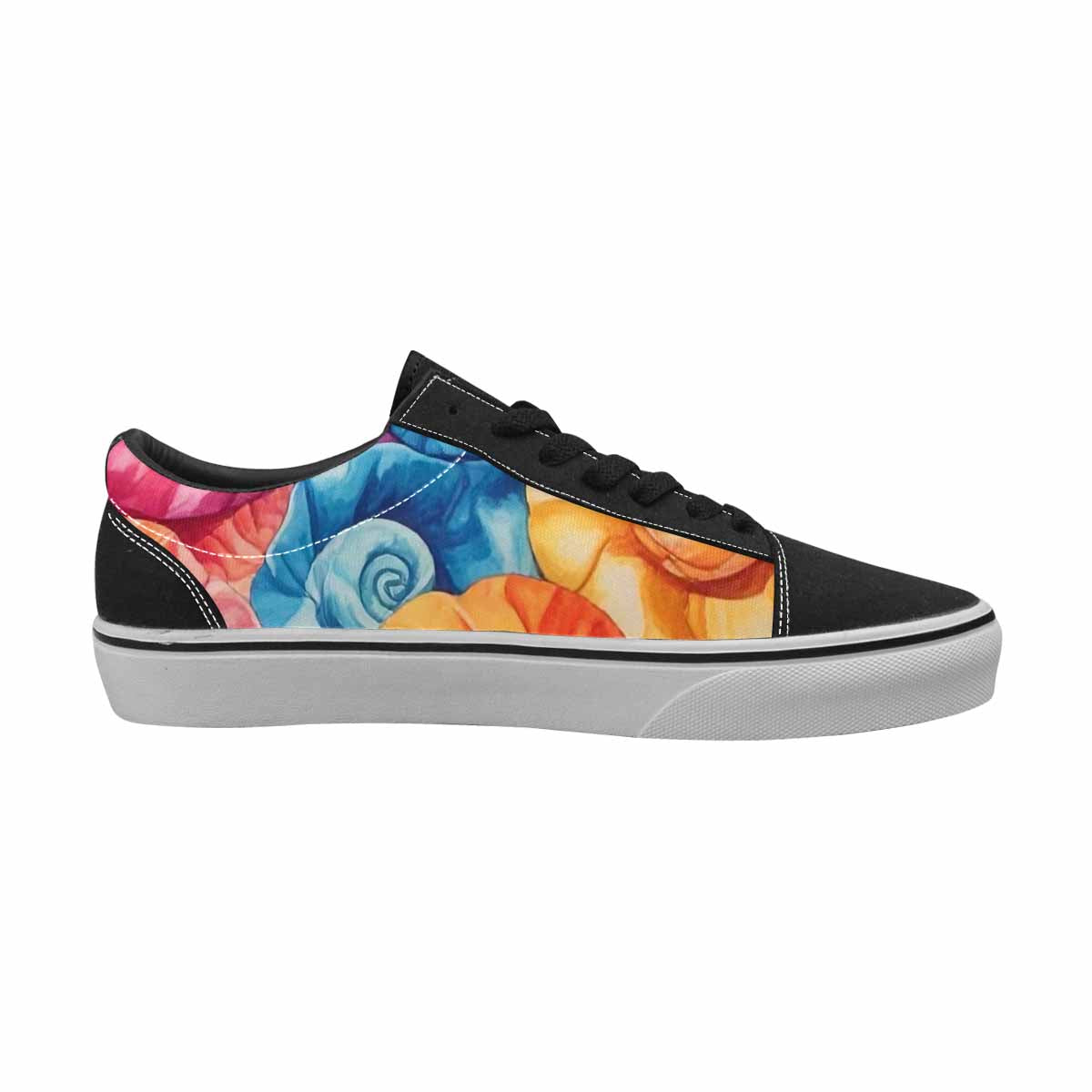 WOMEN'S Tie Dye Swirls Tie Lace-Up Canvas Dreamcore Custom Shoes