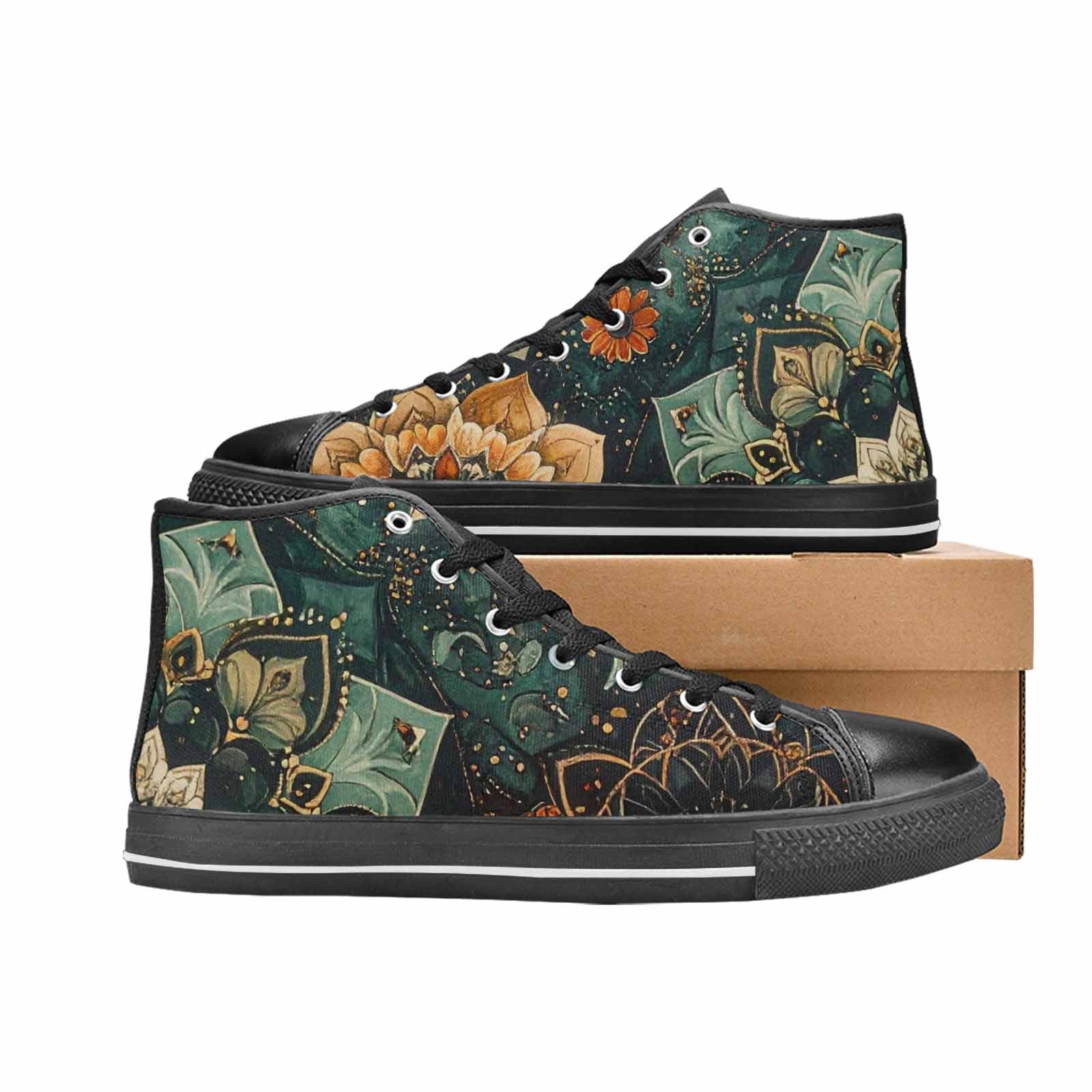 MEN'S Mandala High Top Canvas Vivid Sneakers