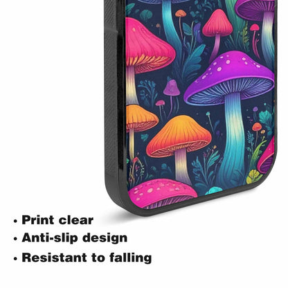 iPhone 15 Plus Case — Mushroom Psychedelic Art Seamless Pattern Vibrant, Custom Phone Case