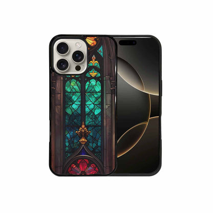 iPhone 16 Pro Max Case — Stained Glass Cathedral Custom, Custom Printed Phone Case