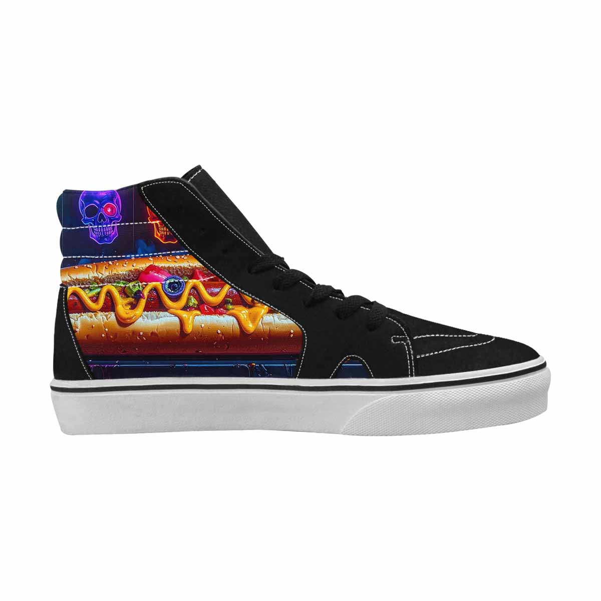 MEN'S Toxic Skeleton Hot Dog High Top Canvas Y2K Shoes