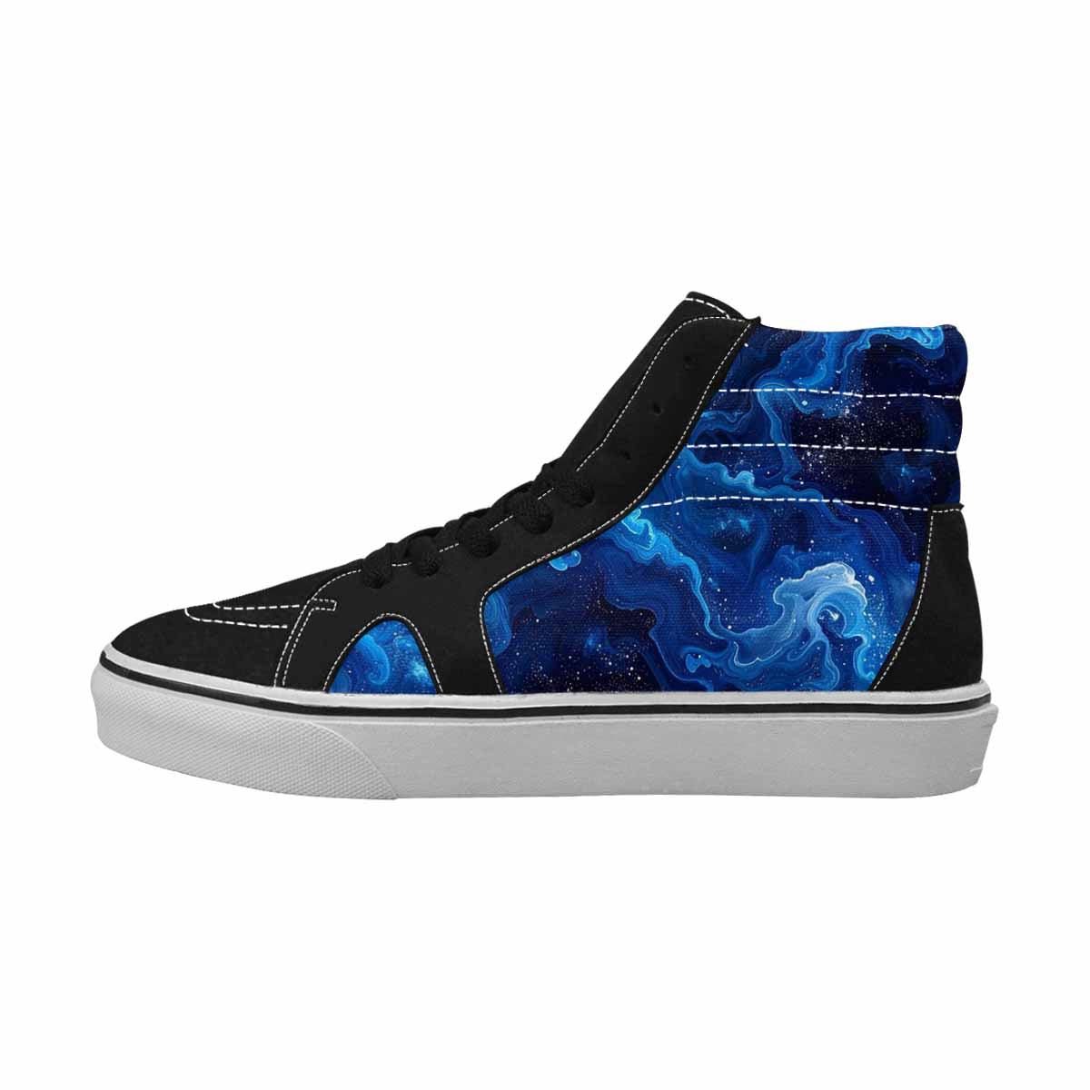 WOMEN'S Galaxy Art - High Top Canvas Vibrant Chaos Shoes