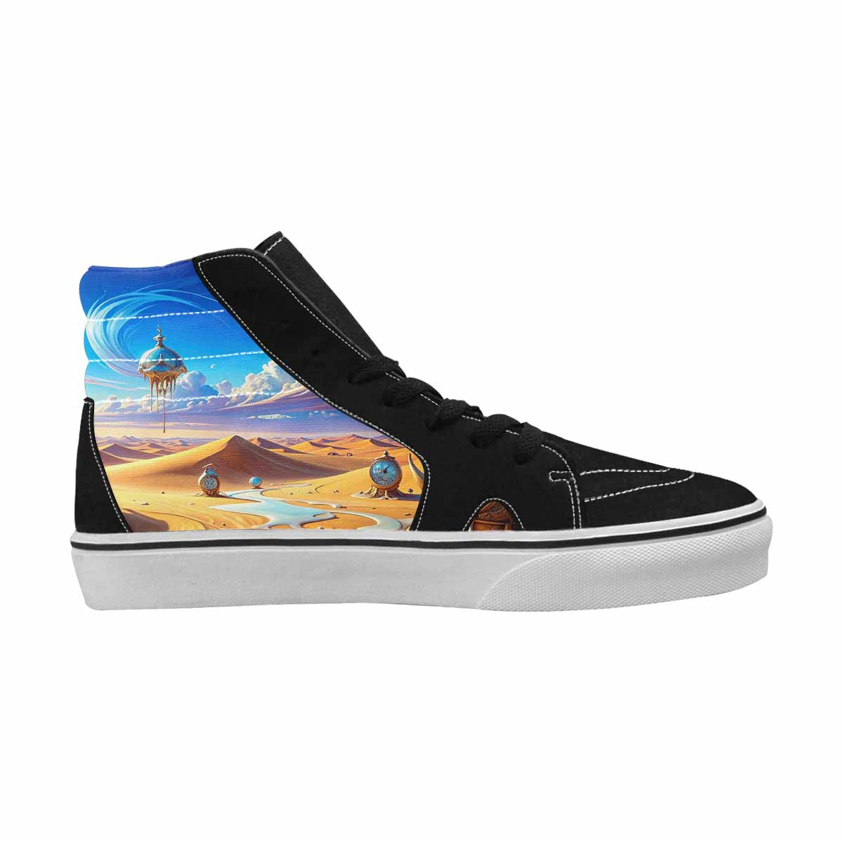 MEN'S Surrealist Desert Dreamscape High Top Canvas Vivid Sneakers