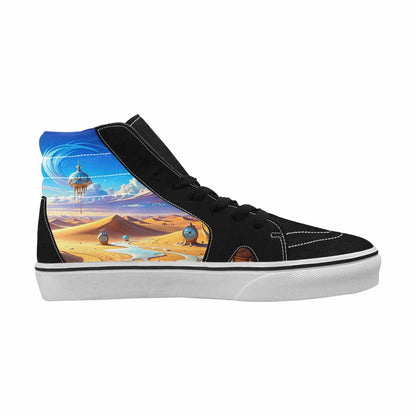 MEN'S Surrealist Desert Dreamscape High Top Canvas Vivid Sneakers