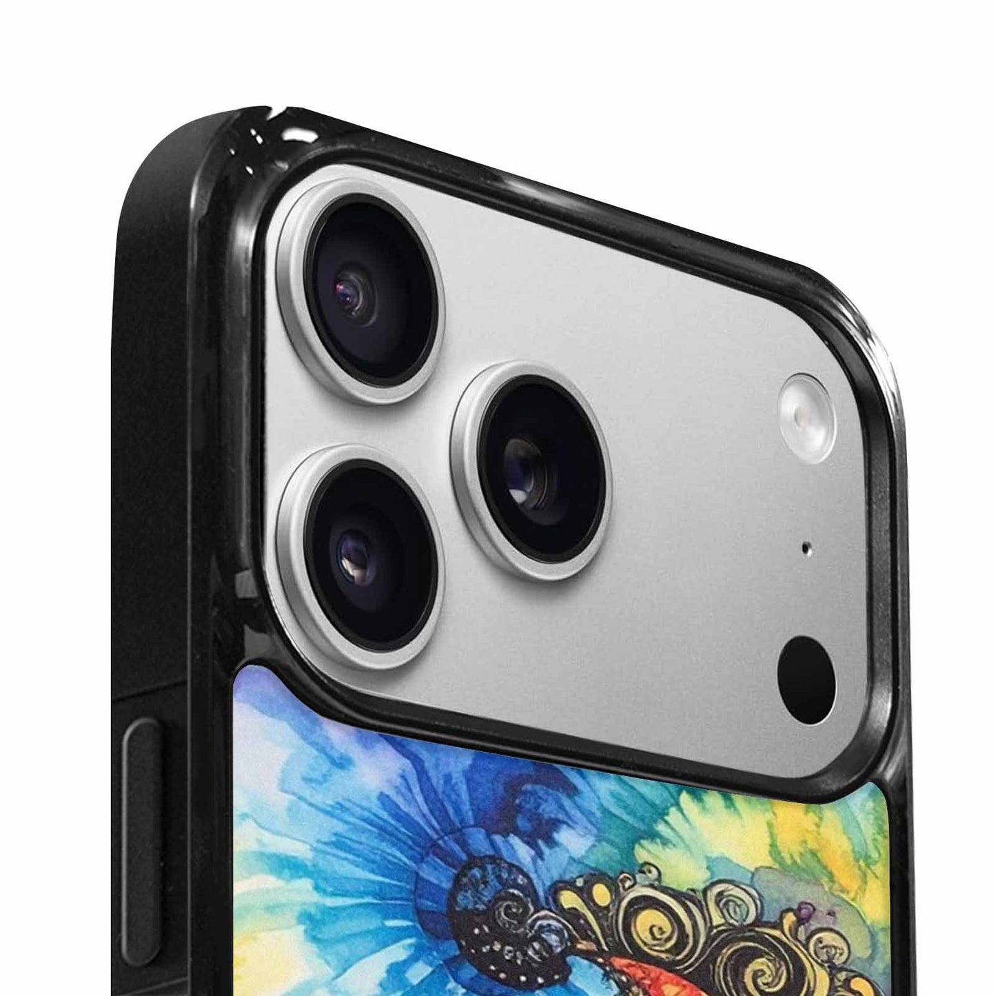 iPhone 17 Pro Max Case — Tie Dye Swirls (black Tie Dye, Custom Print Case Cover