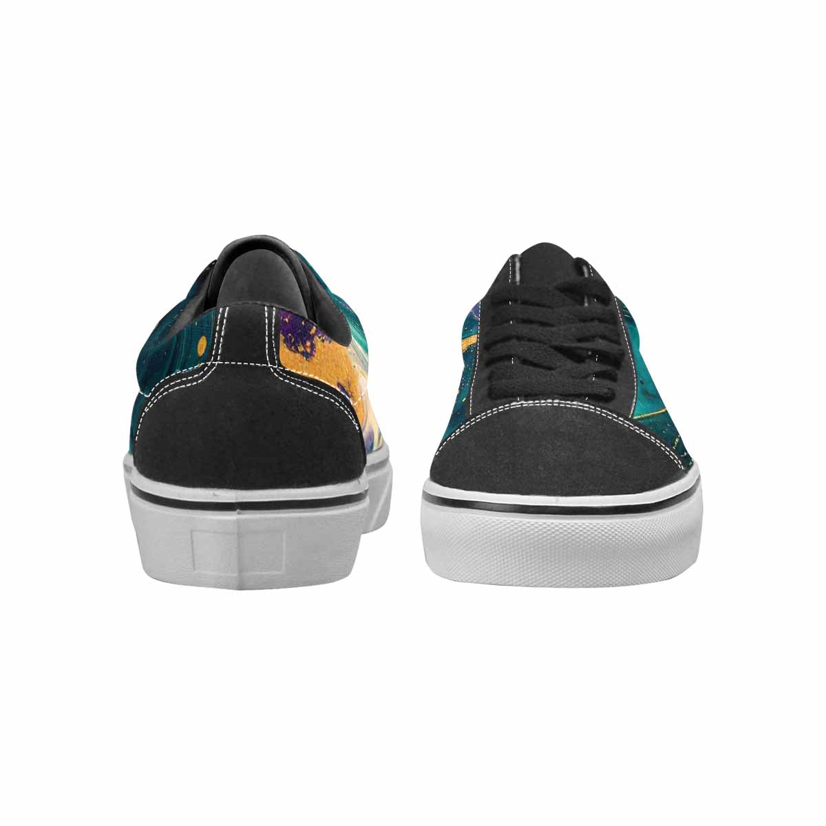 WOMEN'S Marble Galaxy Swirl Canvas Lace-Up Y2K Custom Sneakers