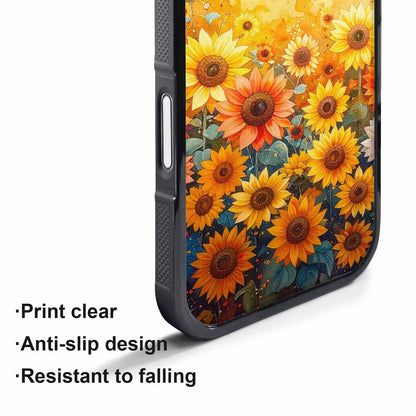iPhone 17 Air Case — Full Color Vibrant Sunflower Burst Floral, Custom Made Phone Cover
