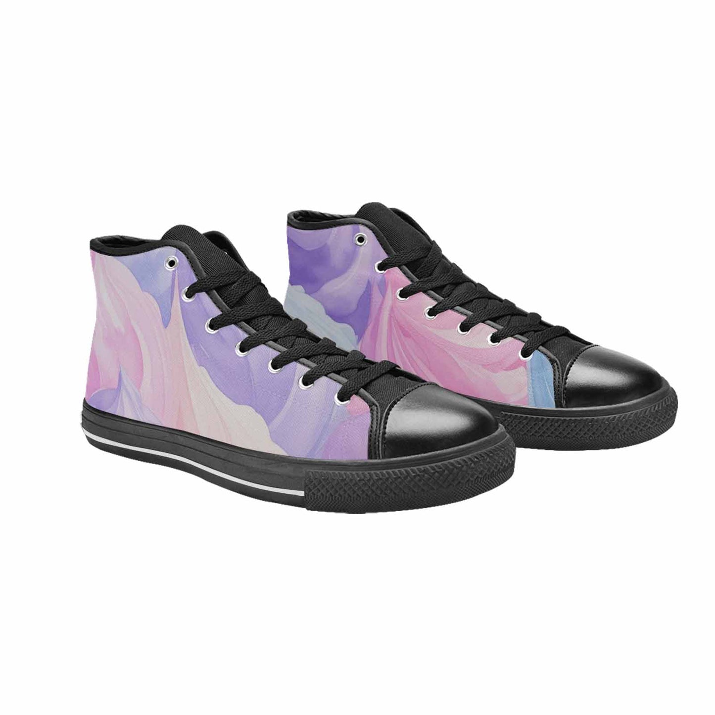 WOMEN'S Tie Dye - High Top Canvas Neon Fantasy Custom Sneakers