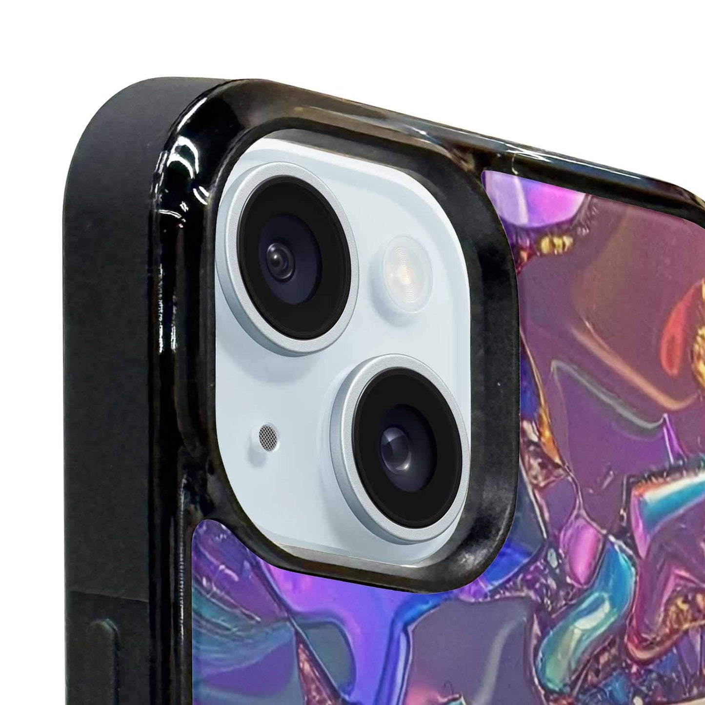 iPhone 15 Plus Case — Holographic Iridescent Shimmer Pattern Hundreds Of, Original Design Phone Case