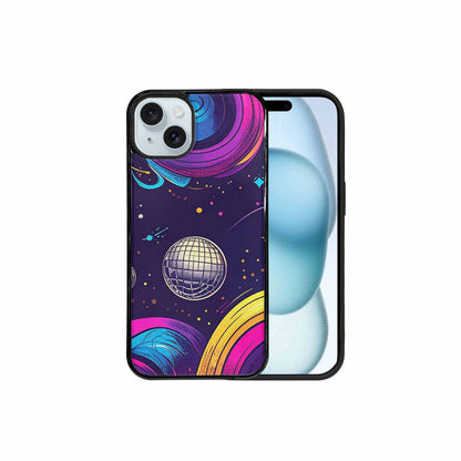 iPhone 15 Plus Case — 1970s Disco Cartoon Art Pattern, Custom Phone Case