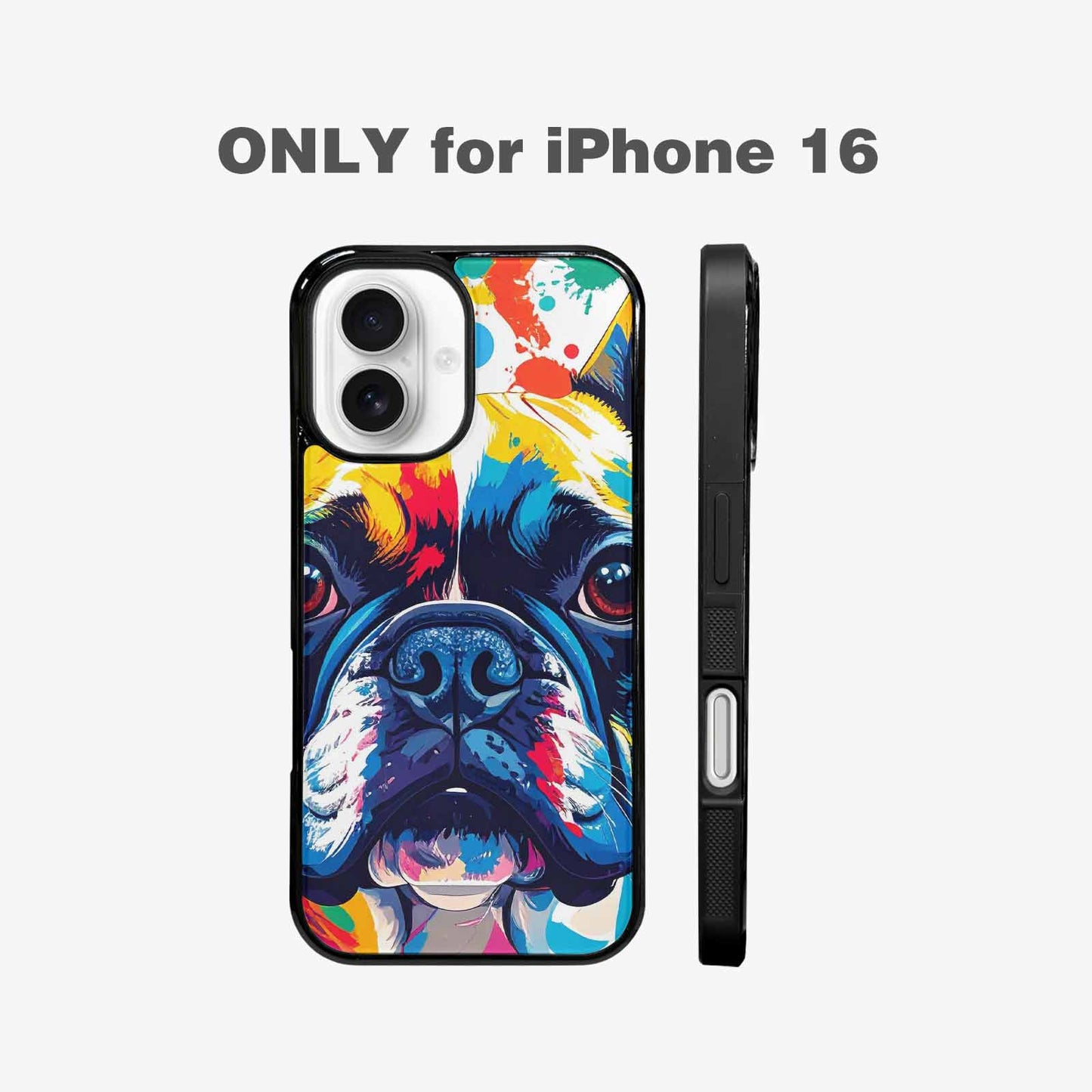 iPhone 16 Case — French Bulldog Pop Art Pattern, Original Design Phone Case