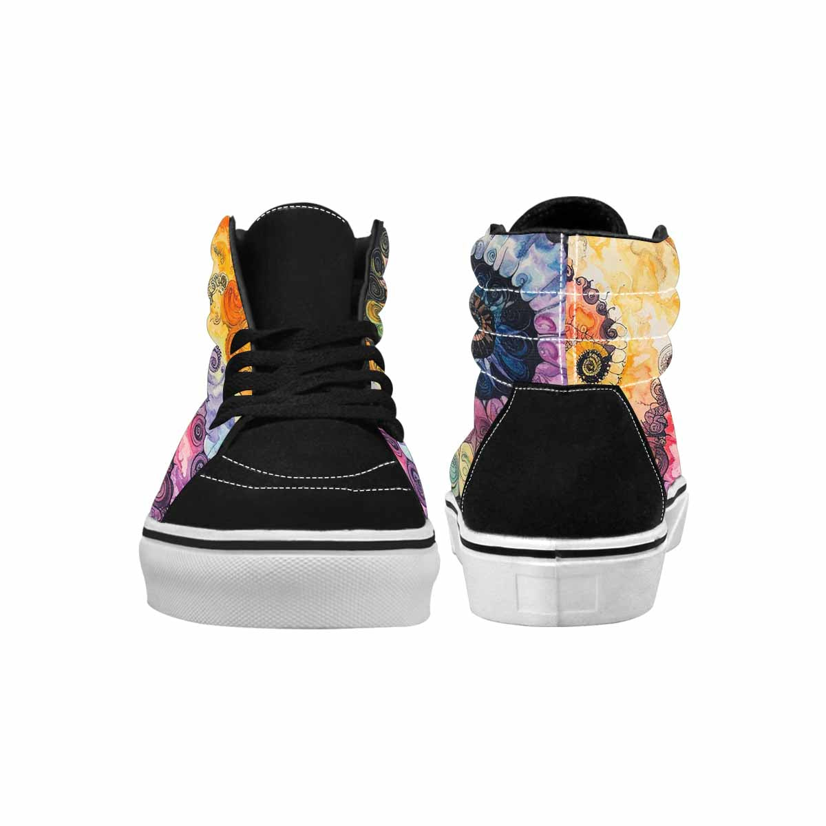 MEN'S Tie High Top Canvas Vibrant Chaos Sneakers