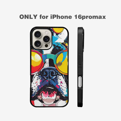 iPhone 16 Pro Max Case — French Bulldog Pop Art Pattern, Custom Print Case Cover