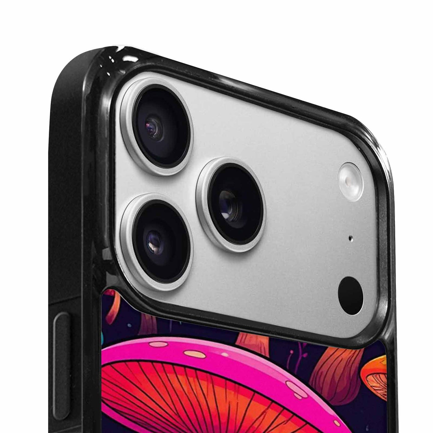 iPhone 17 Pro Case — Psychedelic Mushroom Cartoon Pattern Cartoon Cute, Original Design Phone Case