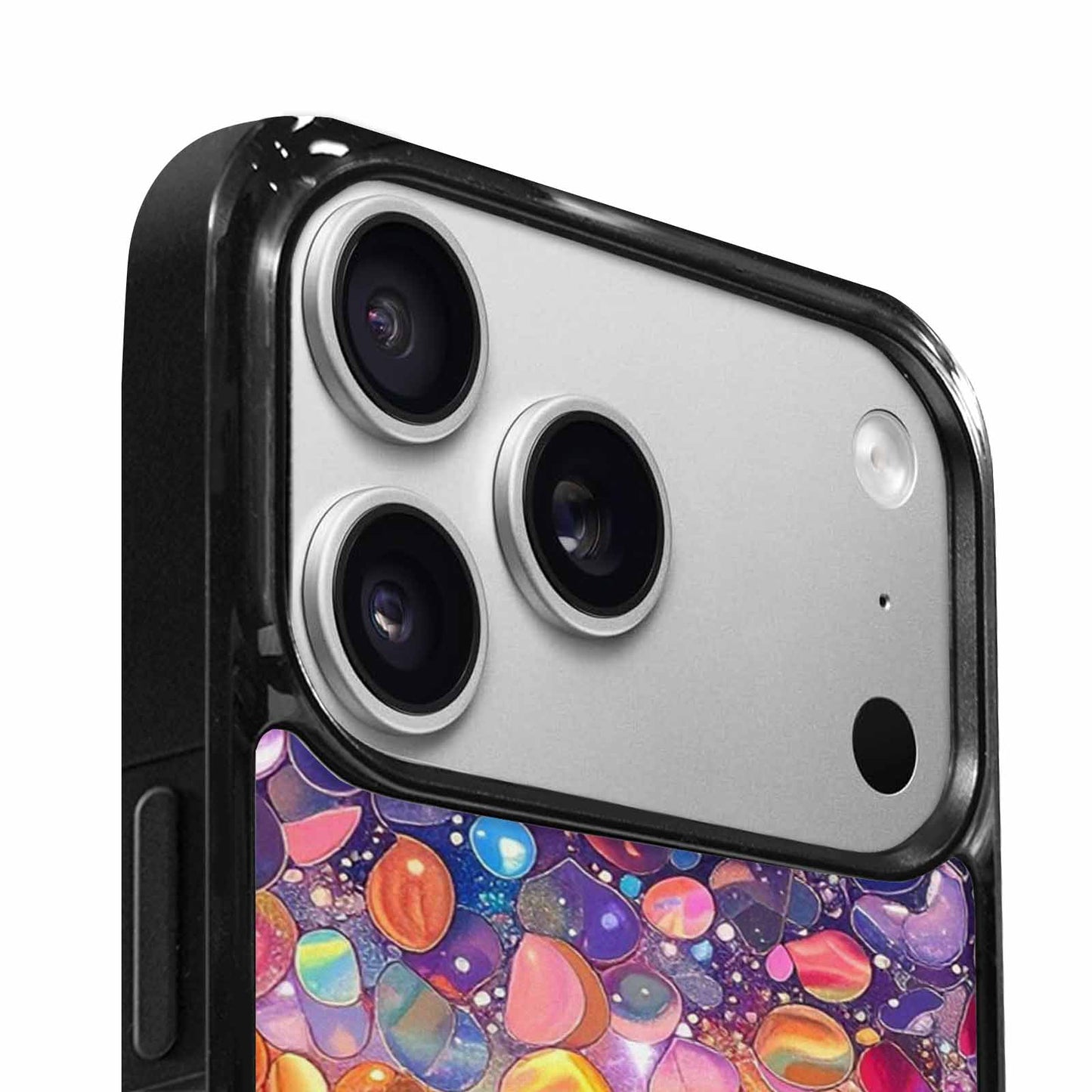 iPhone 17 Pro Case — Holographic Iridescent Shimmer Pattern Hundreds Original, Unique Phone Case Design