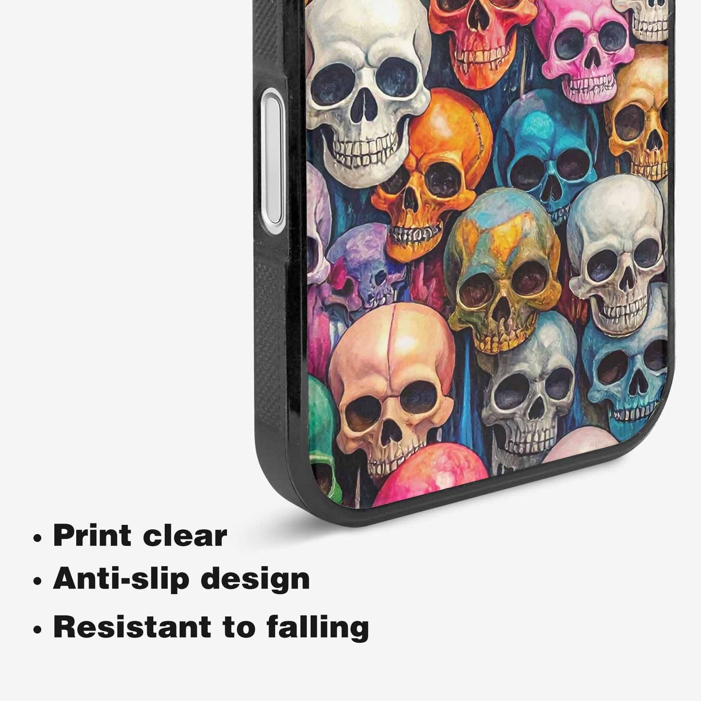 iPhone 16 Plus Case — Skulls Marbleskulls Pattern Ctw, Custom Printed Phone Case