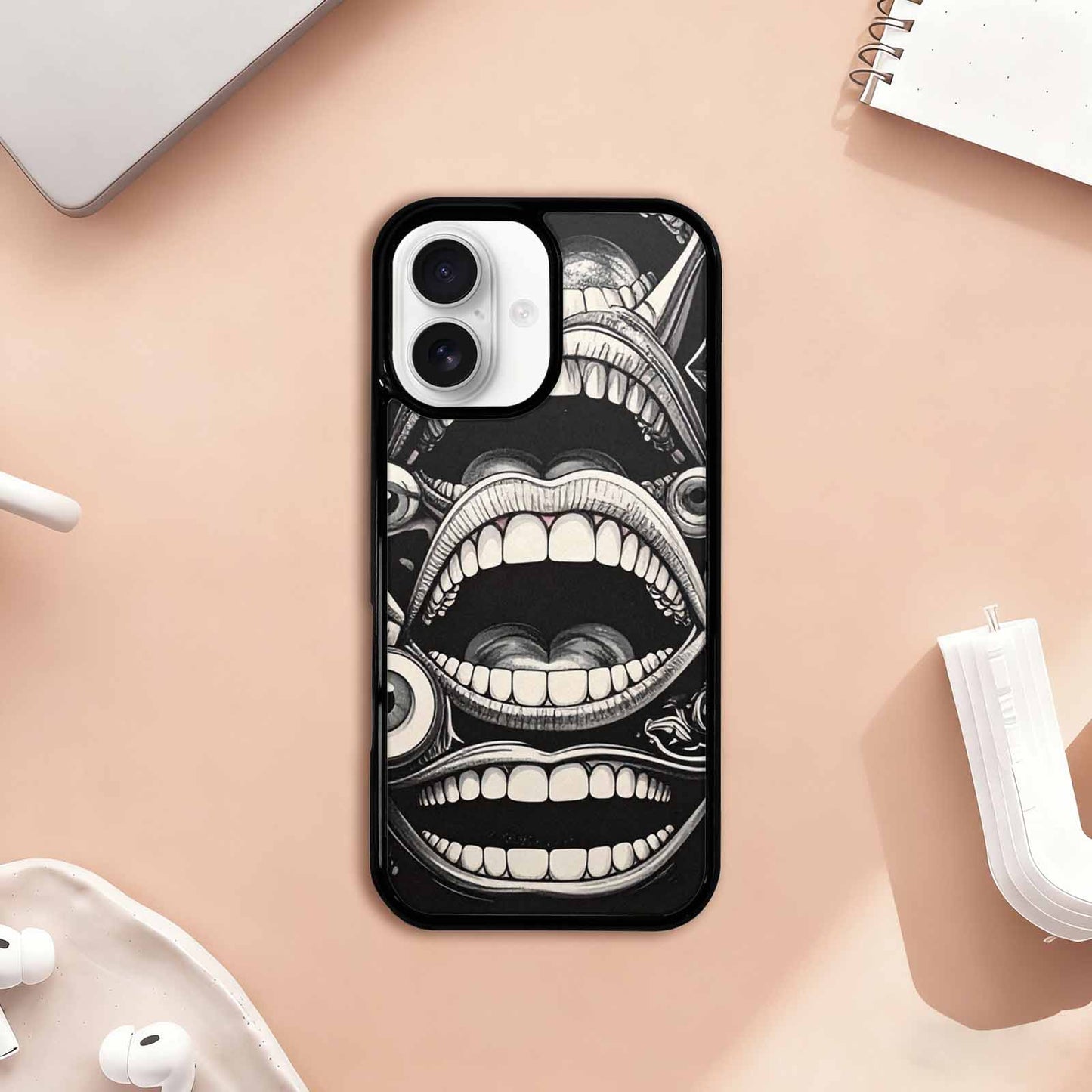 iPhone 17 Case — Googly Cartoon Mouths Cartoon Cute, Custom Phone Case