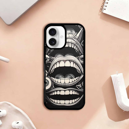 iPhone 17 Case — Googly Cartoon Mouths Cartoon Cute, Custom Phone Case