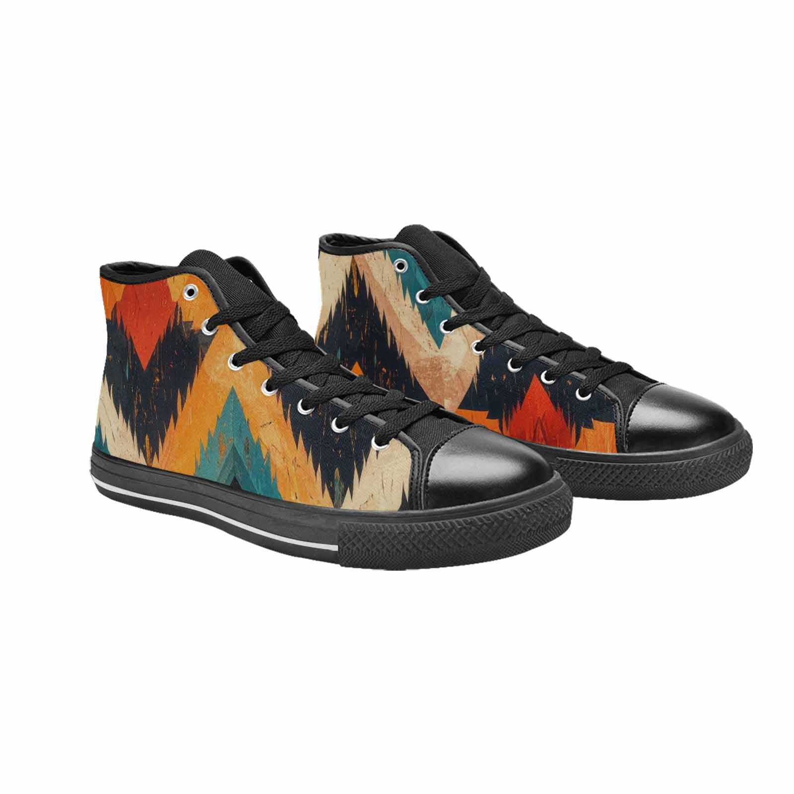 MEN'S Southwestern Geometric Diamond High Top Canvas Y2K Shoes