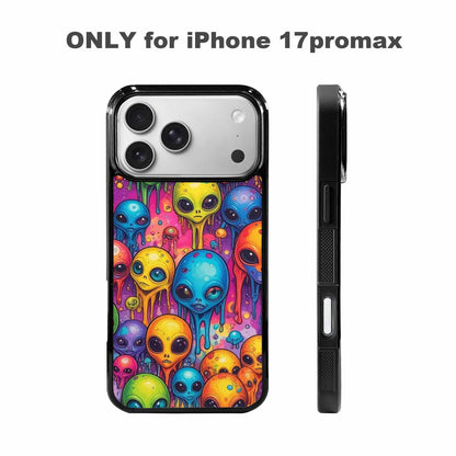 iPhone 17 Pro Max Case — Melting Aliens Pattern Alien Scifi, Personalized Phone Case