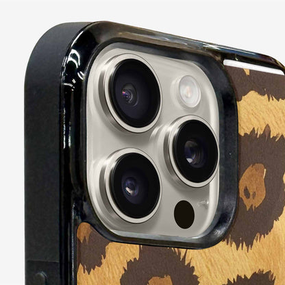 iPhone 16 Pro Case — Classic Leopard Print Warm Golden Tan, Personalized Phone Case